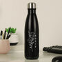 Personalised Floral Black Insulated Bottle, thumbnail 4 of 7