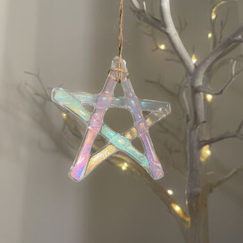 Opaque Glass Star Decoration, 6 of 6