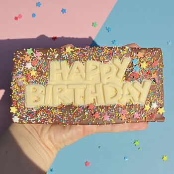 Happy Birthday Chocolate Slab With Sprinkles, 2 of 3