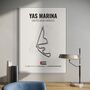 Yas Marina F1 Track Print F1 Gift, thumbnail 2 of 2