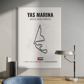 Yas Marina F1 Track Print F1 Gift, 2 of 2