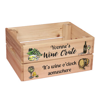 Personalised White Wine Lover Gift Crate, 2 of 2
