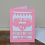 New Baby Arrival Laser Cut Greeting Card, thumbnail 1 of 7