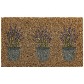 Printed Coir Doormat Lavender, 3 of 3