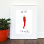 Hot Stuff Chili Pepper Kitchen Love Print, thumbnail 2 of 4