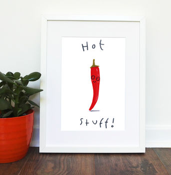 Hot Stuff Chili Pepper Kitchen Love Print, 2 of 4