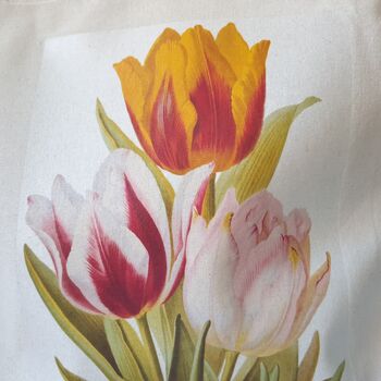 Tulip Illustration Print Cotton Tote Bag, 10 of 10