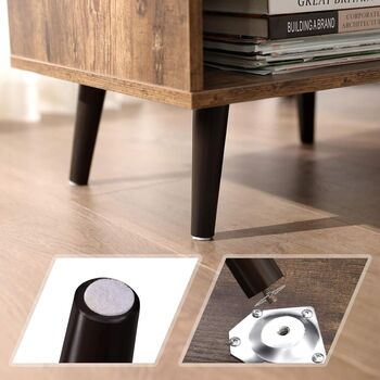 Bedside Nightstand With Drawer And Open Compartment, 4 of 6