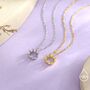 Sterling Silver Tiny Crown Pendant Necklace, thumbnail 4 of 12