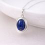 Personalised Sterling Silver Lapis Lazuli Gemstone Locket Necklace With Photos, thumbnail 1 of 8