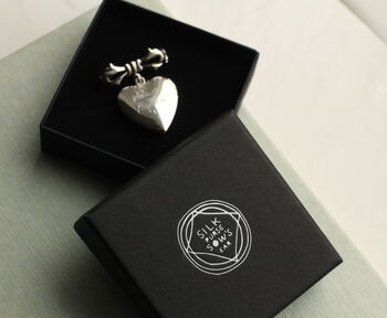 Silver Heart Locket Personalised Brooch Pin, 10 of 12