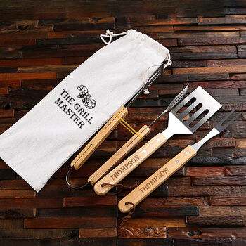 Personalised Grill Tool Set Barbecue BBQ, 8 of 8