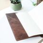 Vintage Leather Personalisable Lined Notebook Journal Diary Perfect Father's Day Gift, Great Gift For Dad Or Grandad, thumbnail 3 of 12