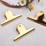 Set Of Large Gold Bulldog Clips, thumbnail 4 of 4