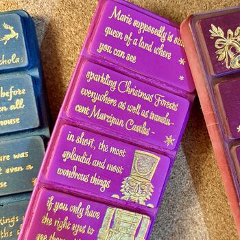 Book Lover Christmas Wax Melt Bar Set Of Four, 4 of 9