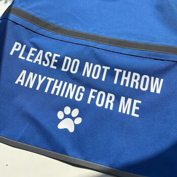 Fully Personalised Behavioural Reflective Dog Hi Vis Safety Coat, Create Your Own Message, 11 of 11