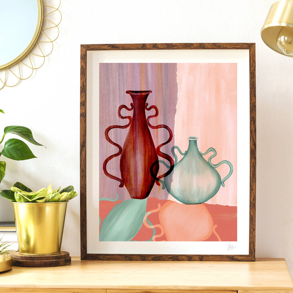 Painterly Abstract Vase Print, 1 of 8