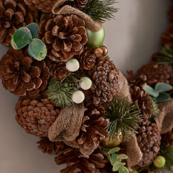 Festive Follies Deluxe Pinecone Wreath, 4 of 5