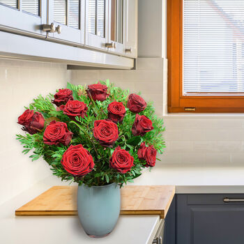 Luxury Red Roses Dozen Roses Premium Bouquet, 3 of 7