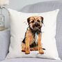 Watercolour Border Terrier Cushion, thumbnail 1 of 3