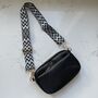 Personalised Lola Embossed Faux Leather Chevron Cross Body Bag, thumbnail 1 of 6