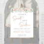 Wedding Choose A Seat Sign Peach Pink Florals, thumbnail 2 of 6