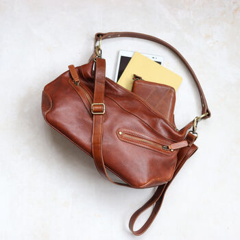 Slouchy Leather Shoulder Bag, 3 of 6