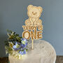 Personalised Teddy Bear Cake Topper Childrens First Birthday, thumbnail 4 of 4