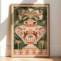 ‘Rise Dawn’ Celestial Horse Vase Art Print Western Rodeo Cowgirl Floral Poster, thumbnail 1 of 3