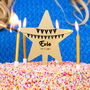 Personalised Happy Christening Bunting Star Cake Topper, thumbnail 2 of 7