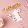 Daisy Flowers Personalised Any Age Cake Topper, thumbnail 1 of 6