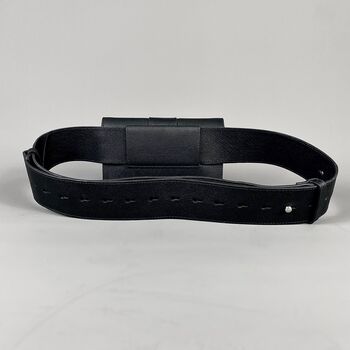 Mini Black Leather Belt Bag, 6 of 10