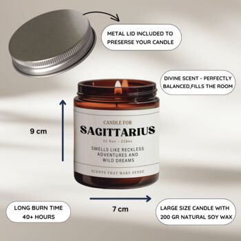 Sagittarius Birthday Gift Funny Candle Zodiac, 3 of 8