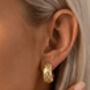 Gold Vintage Style Hydrangea Hoop Earrings, thumbnail 1 of 7