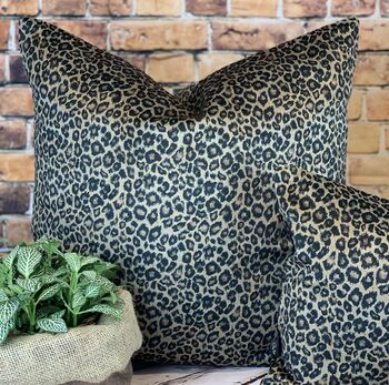 Leopard Velvet Print Cushion, 10 of 12