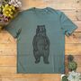 Standing Bear Men's Organic T Shirt, thumbnail 1 of 5