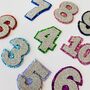 Number Shaped Glitter Birthday Badge, thumbnail 6 of 8