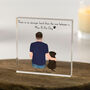 Man And Pet Friendship Acrylic Block, thumbnail 1 of 7