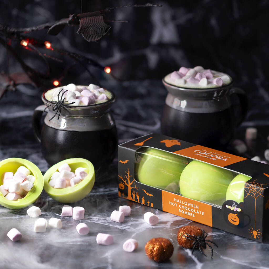 Halloween Hot Chocolate Bombes With Spooky Surprise, 1 of 3