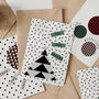 Geometric Christmas Card Pack Of Six, thumbnail 1 of 4