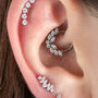 Monarch Crystal Butterfly 8mm Daith Hoop, thumbnail 1 of 5