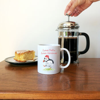 Personalised Christmas Puffin Mug, 6 of 6