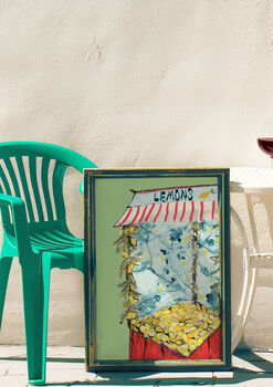 Lemon Market Stall Illustrated Art Print, 3 of 6