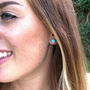 Turquoise And Silver Stud Earrings, thumbnail 3 of 7