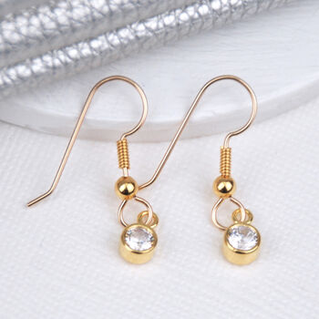 Gold Birthstone Drop Earrings, 5 of 10