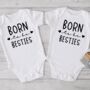 Born To Be Besties Baby Vests, thumbnail 2 of 8