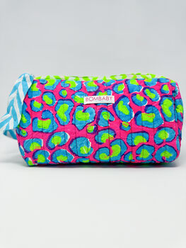 Handmade Quilted Wash Bag | Electric Safari, 2 of 3