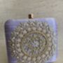 Purple Mandala Design Square Clutch, thumbnail 1 of 8