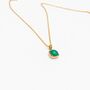 Gold Green Onyx Pendant Necklace, thumbnail 5 of 8