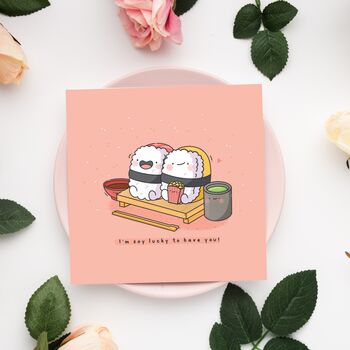 Cute Sushi Greetings Card, 8 of 9